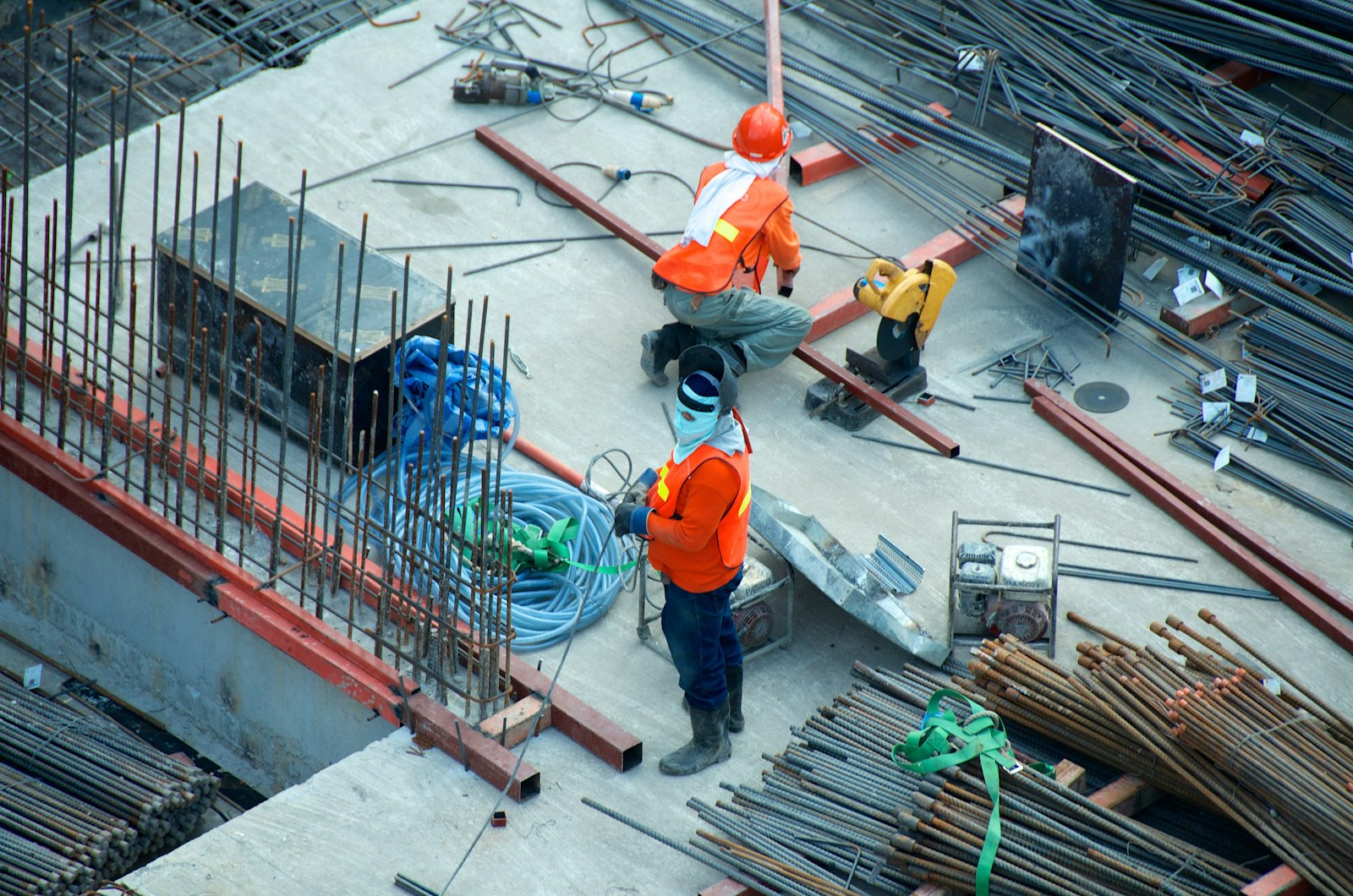 Tradespeople at work